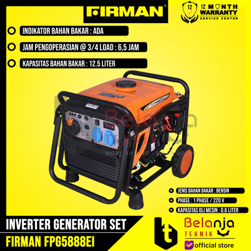 Firman Inverter Generator Set FPG5888Ei Mesin Genset 4000 Watt