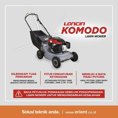 Loncin Lawn Mower Komodo Potong Rumput Dorong 5.5 HP 19 Inch LC1P65FA