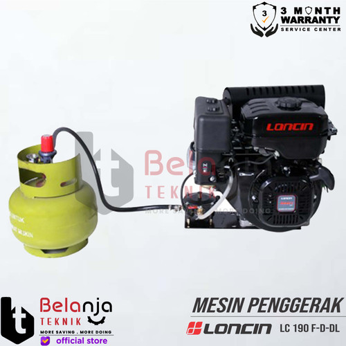 Loncin Mesin Penggerak Gas LPG LC 190 F-D-DL 14 HP Engine Serbaguna