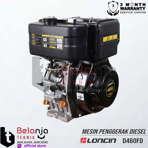 Loncin Mesin Penggerak Diesel D 460 FD 10 HP Engine Serbaguna D460FD