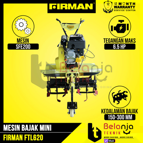 Firman Mesin Bajak Sawah FTL 620 Basah Kering Cultivator FGE220HD BEST