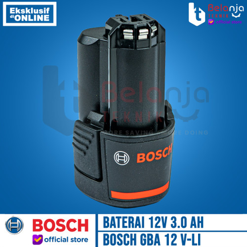 Bosch Batu Baterai 12V 3 Ah Battery Cordless Lithium Ion GBA 12 V-LI