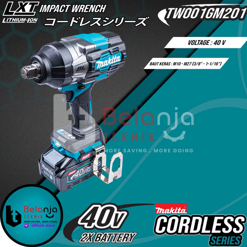 Makita Impact Wrench Baterai TW001GM201 Cordless Brushless TW001 40V