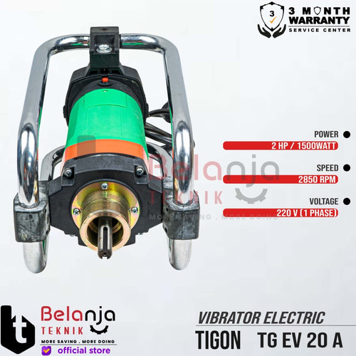TIGON CONCRETE VIBRATOR ELECTRIC 2HP 1PHASE TIGON MODEL DRAT TG-EV20A