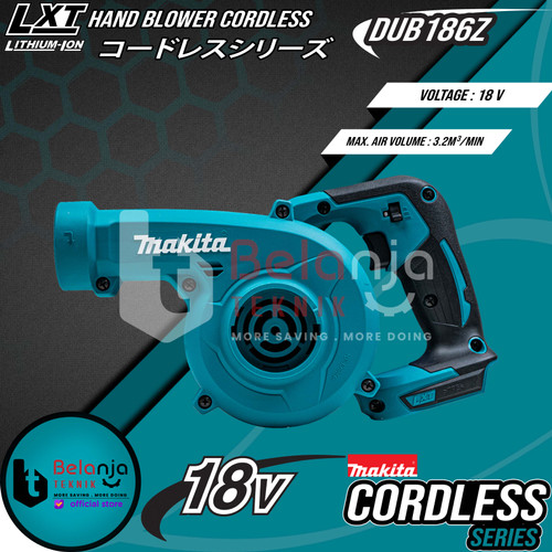 Makita Hand Blower Cordless 18 V Mesin Peniup Angin Baterai DUB186Z