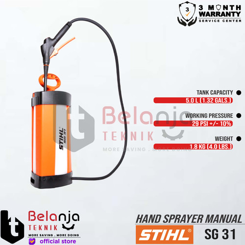 STIHL Hand Sprayer Manual SG 31 5 L Alat Semprot Hama Tanaman SG31 5L