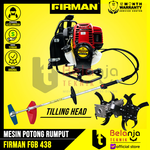 Firman Mesin Potong Rumput Gendong FGB 438 4 Tak Plus Tilling Head