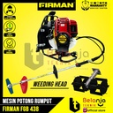 Firman Mesin Potong Rumput Gendong FGB 438 4 Tak Plus Weeding Head