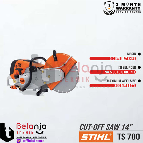 STIHL Cut-Off Saw 14 Inch TS 700 Mesin Potong Beton Besi Aspal TS700