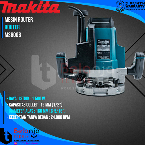 Makita MT Mesin Router M 3600 B Profil Kayu Besar Wood Trimmer M3600B