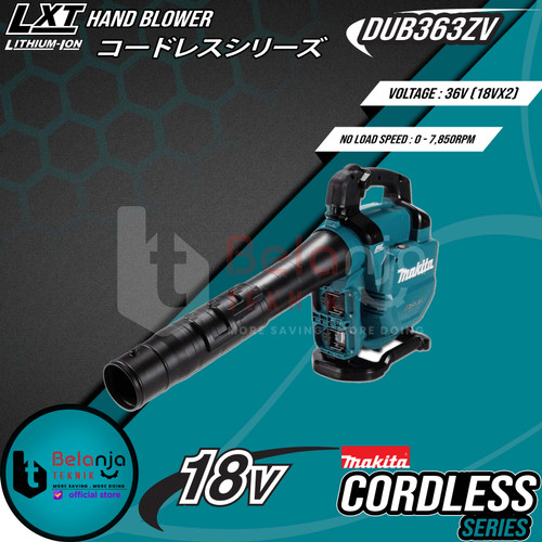 Makita Hand Blower Vacuum DUB363 ZV Cordless 18V Peniup Angin Baterai