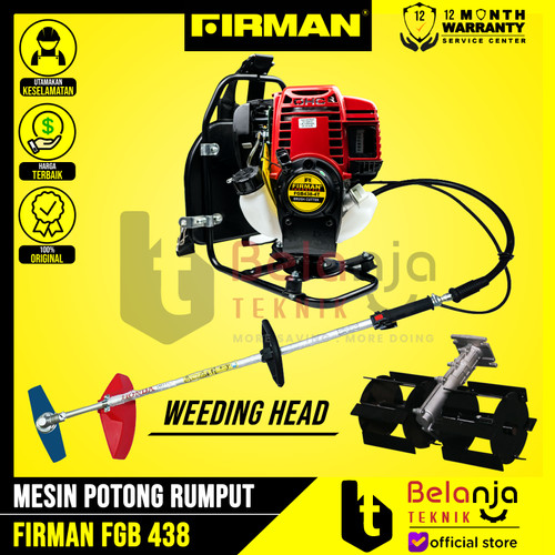 Firman Mesin Potong Rumput Gendong FGB 438 4 Tak Plus Weeding Head