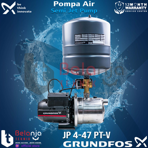 Grundfos Mesin Pompa Sumur Dangkal Semi Jet JP 4-47 PT-V Stainless