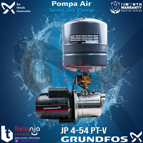 Grundfos Mesin Pompa Sumur Dangkal Semi Jet JP 4-54 PT-V Stainless