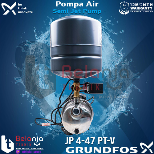 Grundfos Mesin Pompa Sumur Dangkal Semi Jet JP 4-47 PT-V Stainless