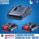 Bosch Starter Kit Charger GAL 18V-40 2 Baterai Cordless GBA 18 V 2.0AH