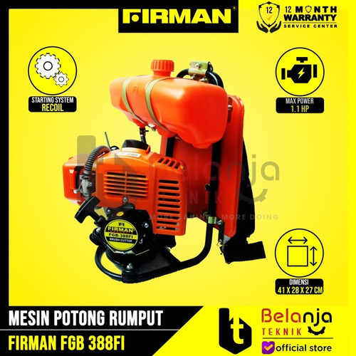 Firman Mesin Potong Rumput Gendong FGB 388 FI Plus Tilling Head