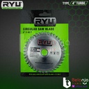 Ryu Circular Saw Blade 4 Inch X 40 T Mata Potong Gergaji Kayu 4" X 40T