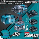 Makita Impact Wrench Cordless TW001GD201 Mesin Pembuka Baut Set 40 V