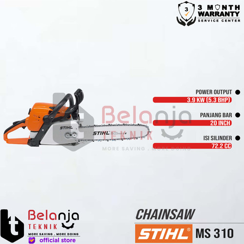 STIHL Chainsaw MS 310 20 Inch Mesin Potong Kayu MS310 Gergaji Kayu 20"