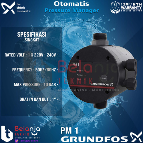 Grundfos Pressure Manager Booster Pump PM 1 Otomatis Sensor PM1