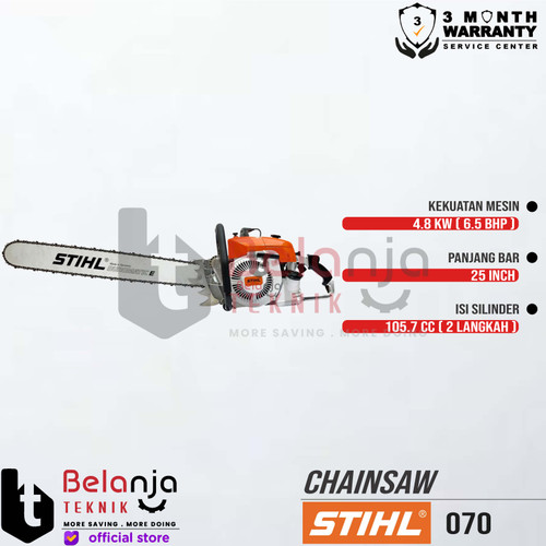 STIHL Chainsaw 070 25 Inch Mesin Potong Kayu 070 Gergaji kayu 25"