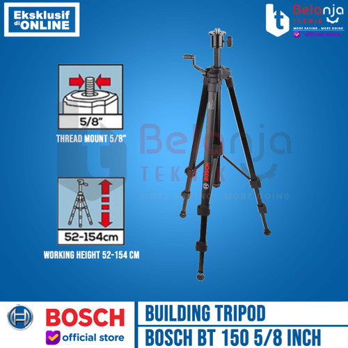 Bosch Building Tripod BT 150 5/8 Inch Tiang Dudukan Meteran Line Laser