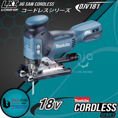 Makita Mesin Gergaji Triplek Kayu 18V Jigsaw Cordless Baterai DJV181Z