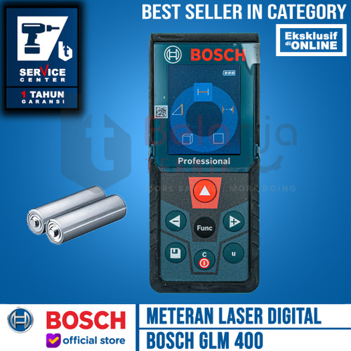 BOSCH Rangefinder Laser Digital GLM 400 Meteran Pengukur 40 Meter 40M