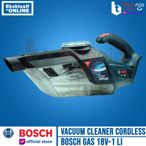 Bosch Vacuum Cleaner Cordless Gas 18V-Li Sedot Debu Baterai 18 V 2 AH