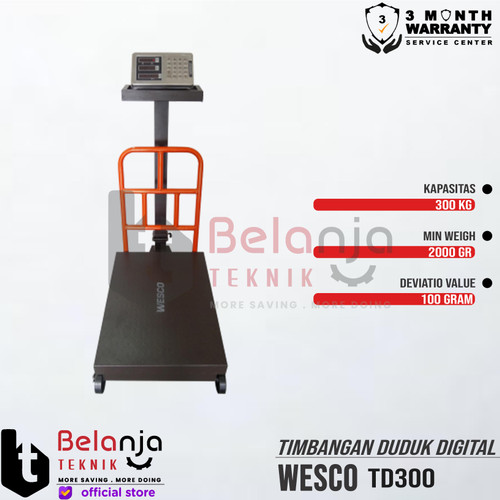 Wesco Westco Timbangan Duduk Digital TD300 300 KG Digital Scare TD 300