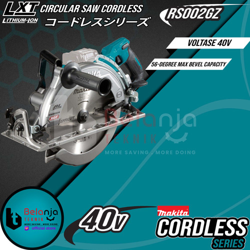 Makita Circular Saw Baterai RS002GZ Mesin Potong Kayu Cordless 40V 10"