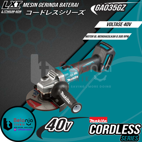 Makita Mesin Gerinda Baterai GA035GZ Cordless Angle Grinder 6 Inch 40V
