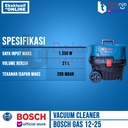 Bosch Vacuum Cleaner Gas 12-25 25L Mesin Sedot Debu Basah Kering 1350W