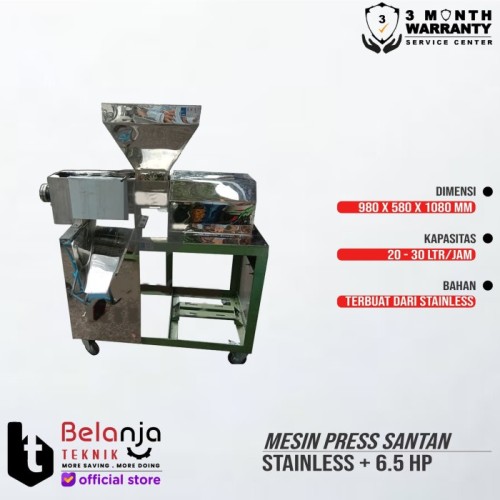 Mesin Peras Santan Kelapa Stainless 33 dan Engine Honda GX 200 Jialing