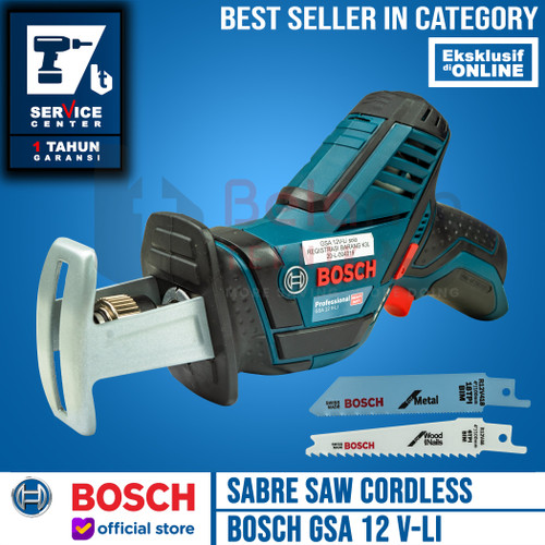 Bosch Sabre Saw Cordless GSA 12V-LI Mesin Gergaji Baterai SOLO 12 V Unit Only