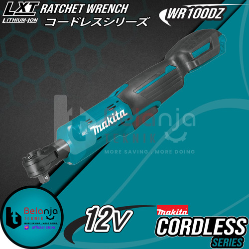 Makita Ratchet Baterai Cordless WR100DZ Rachet Sock 12V Socket Sok