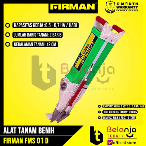 Firman Alat Tanam Benih Jagung Manual FMS01D 2 Baris Seeder FMS01D