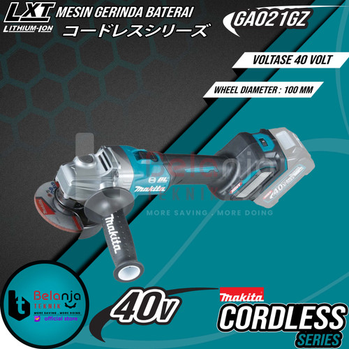 Makita Mesin Gerinda Baterai Cordless GA021GZ Angle Grinder 4 Inch 40V