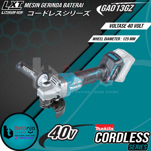 Makita Mesin Gerinda Baterai Cordless GA013GZ Angle Grinder 5 Inch 40V