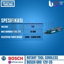 Bosch Rotary Tool Cordless GRO 12V-35 Gerinda Tuner Bor Mini 12 Volts