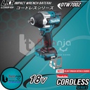 Makita Impact Wrench Baterai DTW700Z Cordless Brushless 1/2 Inch 18 V
