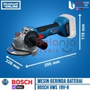 Mesin Gerinda Tangan Baterai Bosch GWS 18V-8 Volt Angle Grinder Cordless 4 Inch SOLO