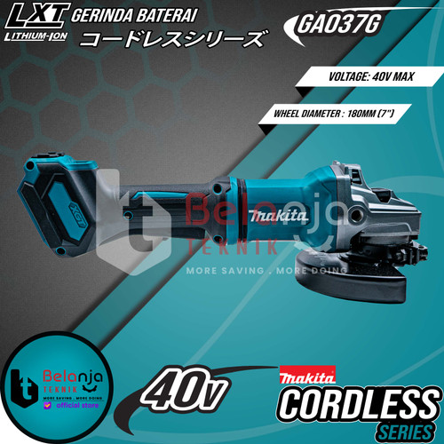 Makita Mesin Gerinda Baterai GA037GZ Cordless Angle Grinder 7 Inch 40V