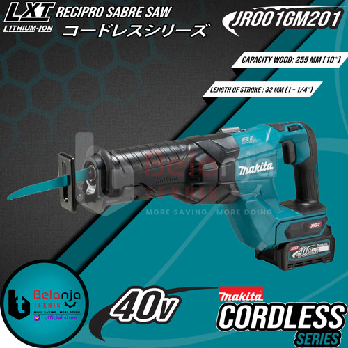 Makita Gergaji Cordless Recipro Sabre Saw Reciprocating JR001GM201 40V