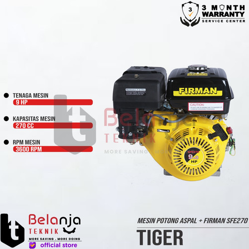 Tiger Mesin Potong Aspal CC 149 Concrete Cutter Firman SFE270