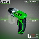 Ryu Bor Obeng Beterai Cordless RCD 4.8 V Screwdriver Set RCD 4.8V USB