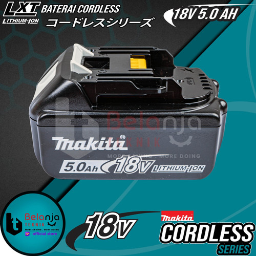 Makita Battery 18V 5Ah BL 1850 B Baterai 18 V Lithium Ion BL1850B 5 Ah