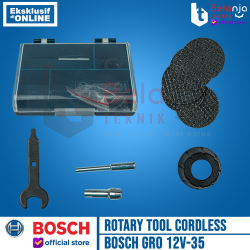 Bosch Rotary Tool Cordless GRO 12V-35 Gerinda Tuner Bor Mini 12 Volts