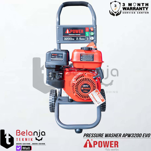 AiPower High Pressure Jet Cleaner APW 3200 EVO Mesin Cuci 220 Bar APW3200
